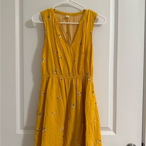 Old Navy Mustard Floral Midi Dress